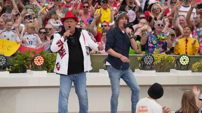 Markus Becker & Mickie Krause in der Unterhaltungsshow ZDF Fernsehgarten am 14.07.2024