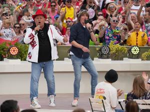 Markus Becker & Mickie Krause in der Unterhaltungsshow ZDF Fernsehgarten am 14.07.2024